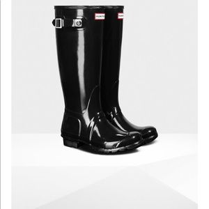 Women’s Original Tall Gloss Rain Boots: Black